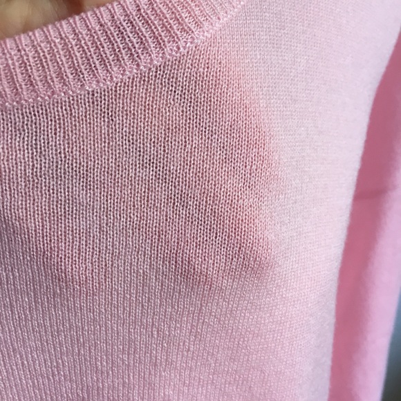 Madewell Pink High Low Lightweight Boxy Sweater - Picture 3 of 7